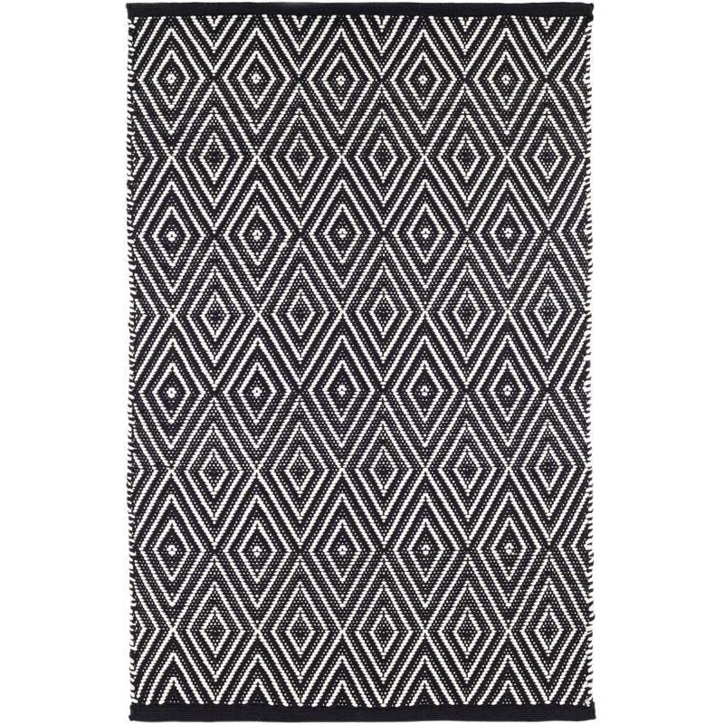 Ivory Diamond Harmony 6' x 9' Flatwoven Synthetic Area Rug
