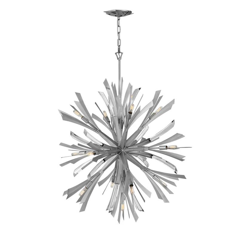 Vida 13 - Light Fabric Dimmable Sputnik Sphere Chandelier