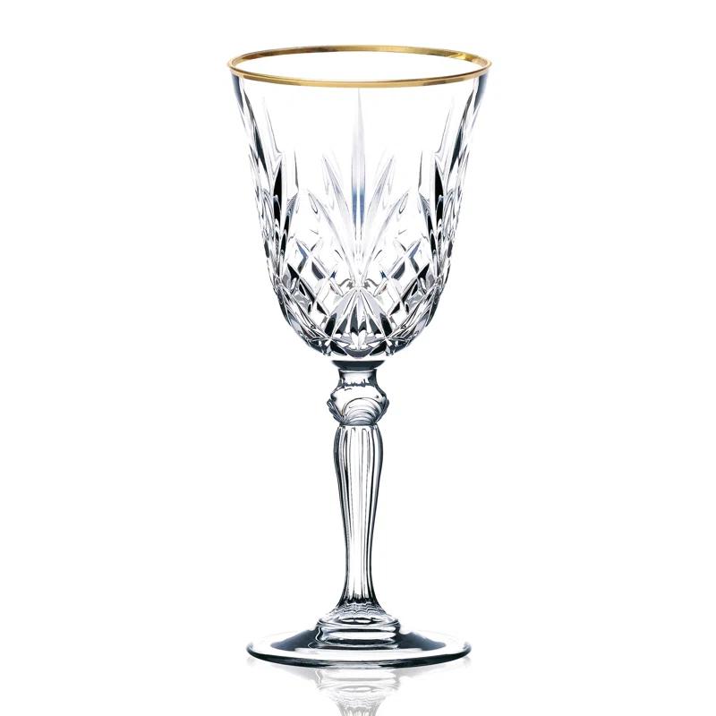 Lorren Home Trends Siena 6oz. Crystal Cordial Glass Set (Set of 4)