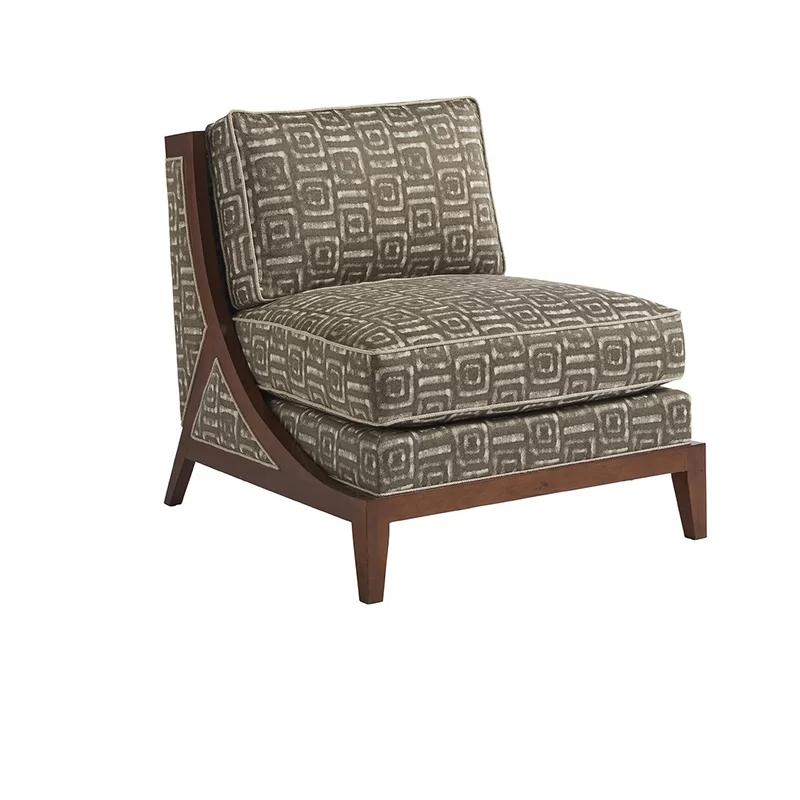 Masami Brown Polyester Blend Pillow Back Side Chair