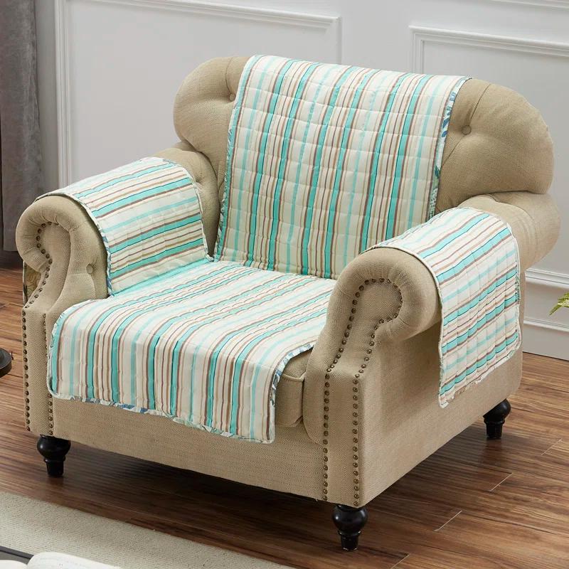 Barefoot Bungalow Atlantis Jade Reversible Furniture Slipcover
