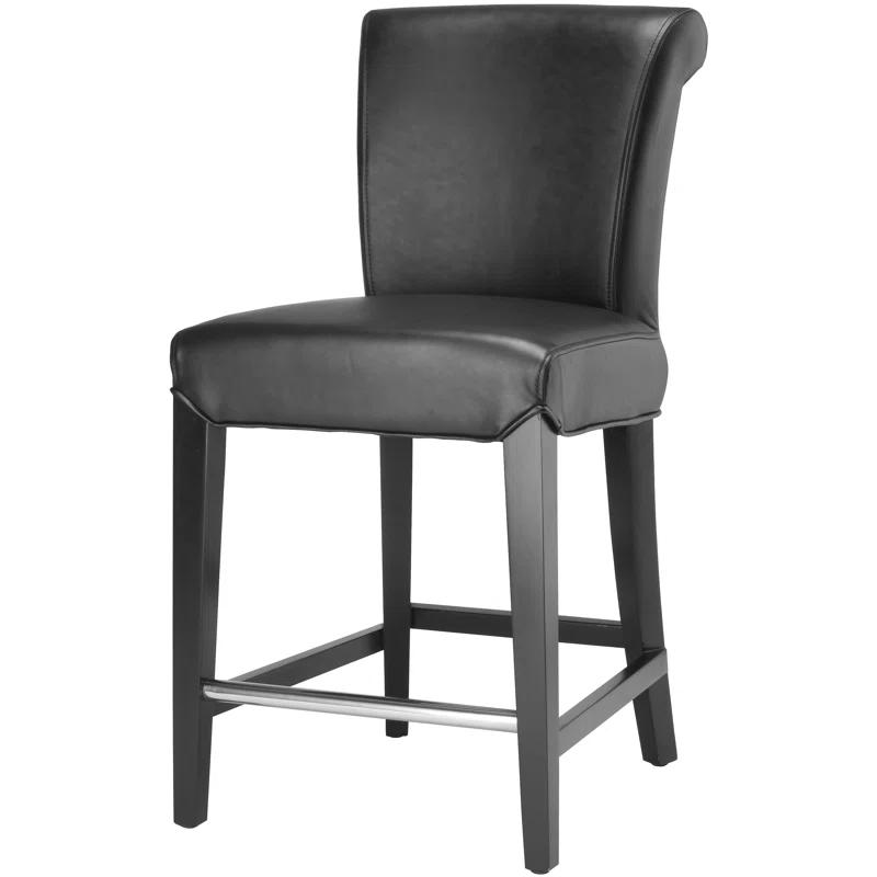 Darby Home Co Bowie Upholstered Counter Stool with Solid Wood Frame