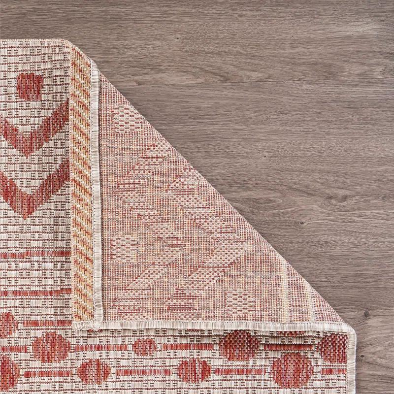 Evette Rios Sunshower Abstract Zero-Pile Flatweave Indoor/Outdoor Durable Area Rug