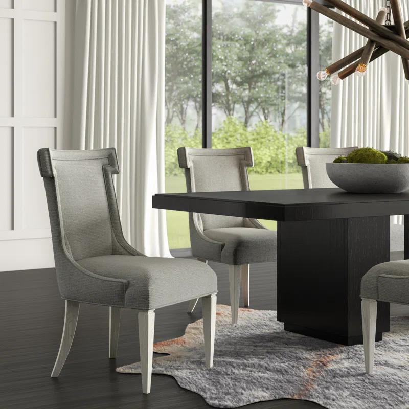 Domaine Blanc Upholstered Side Chair in Gray
