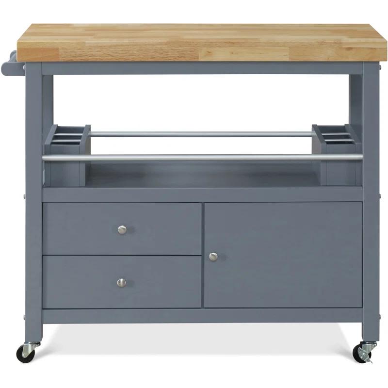 ClickDecor Gerolakkos ClickDecor Anson Kitchen Island Bar Cart with Storage