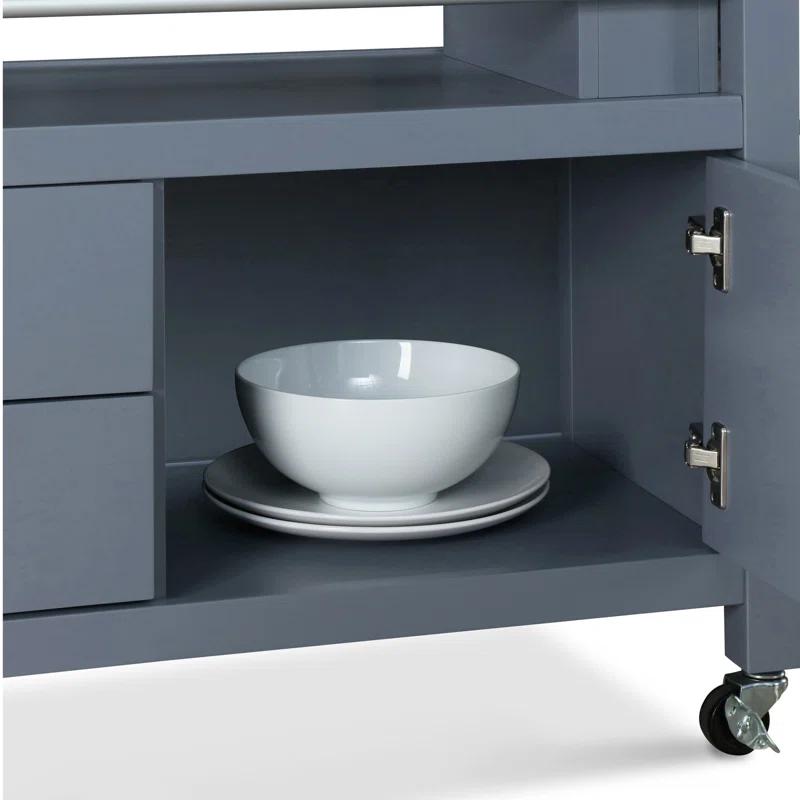 ClickDecor Gerolakkos ClickDecor Anson Kitchen Island Bar Cart with Storage