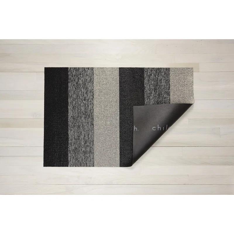 Salt & Pepper Marbled Stripe 2x3 Outdoor Shag Mat