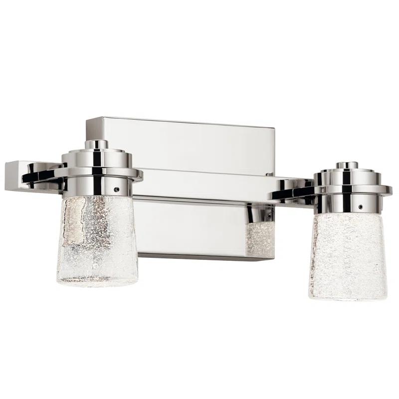 Elan Vada 6 1/4"H Polished Nickel 2-Light LED Wall Sconce