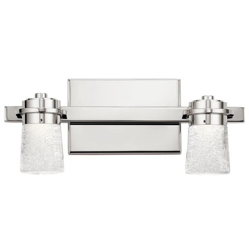 Elan Vada 6 1/4"H Polished Nickel 2-Light LED Wall Sconce