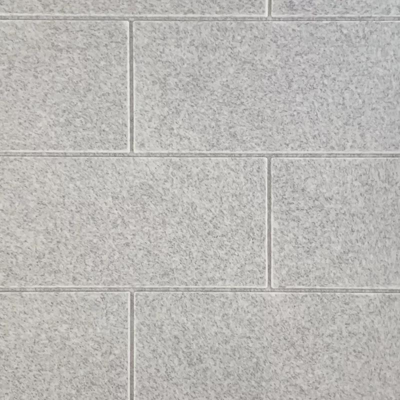 SaraMar 48'' Wide Grey Beach Subway Tile 6-Piece Shower Wall Kit