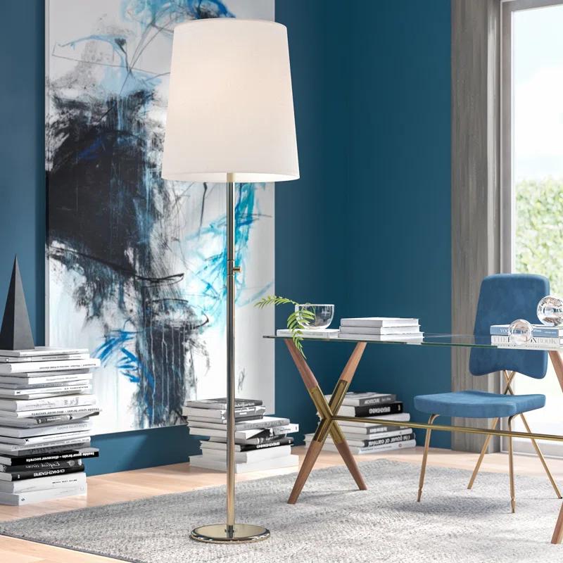 Robert Abbey Buster 79.5'' Polished Nickel Traditional Floor Lamp