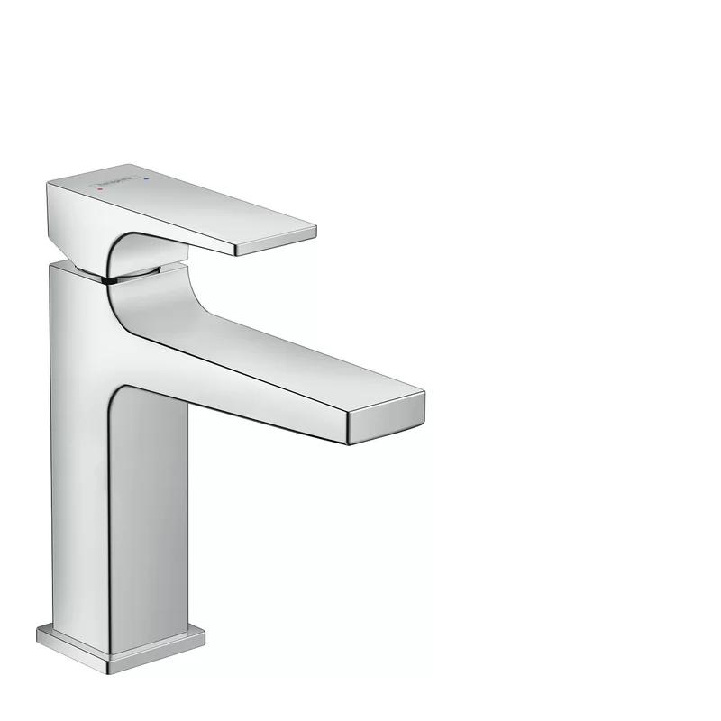 Sleek Brushed Nickel Single Hole Bathroom Faucet with Brass Construction