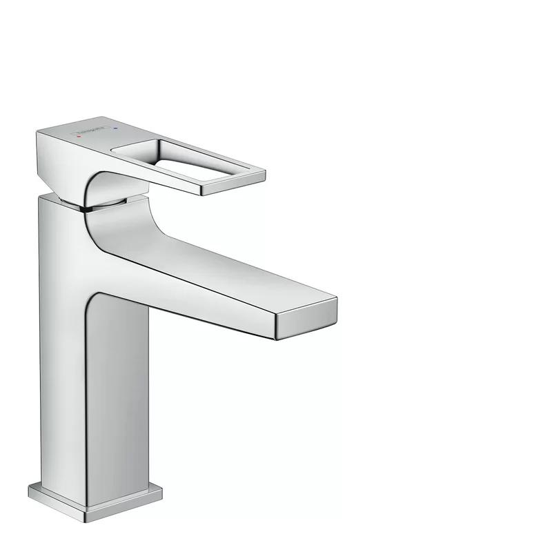 Metropol Brushed Nickel Modern Single Hole Brass Bathroom Faucet