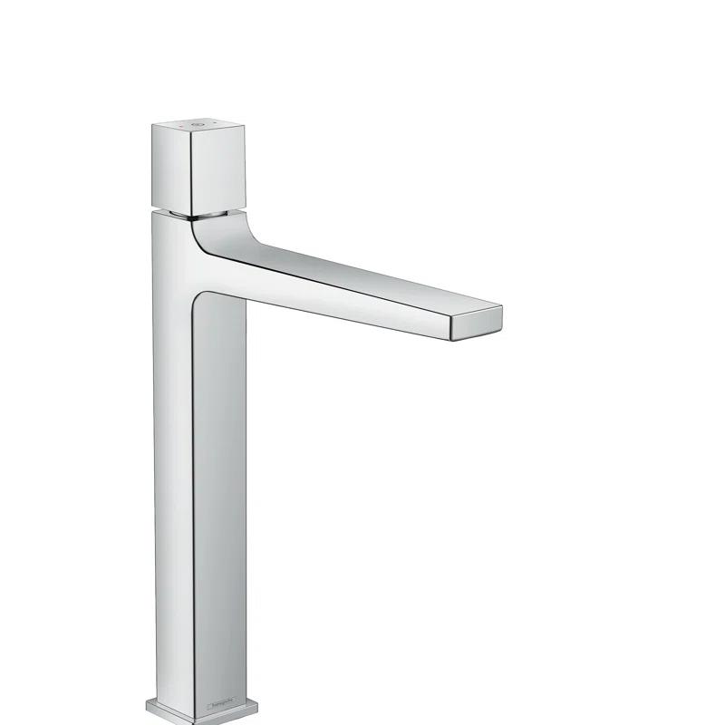 Sleek European Brushed Nickel Single Hole Vessel Bathroom Faucet