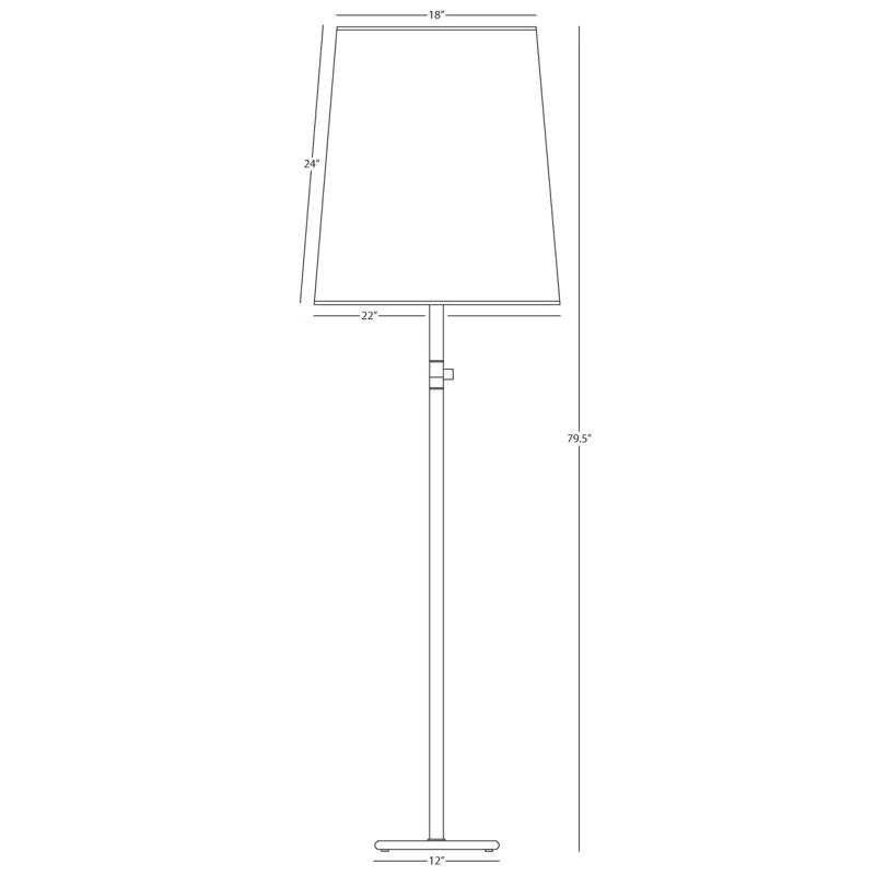 Robert Abbey Buster 79.5'' Polished Nickel Traditional Floor Lamp