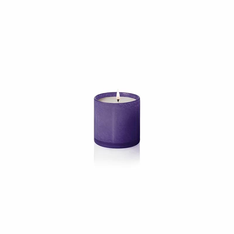 Soothing Lavender Amber Scented Soy Candle in Artisan Glass