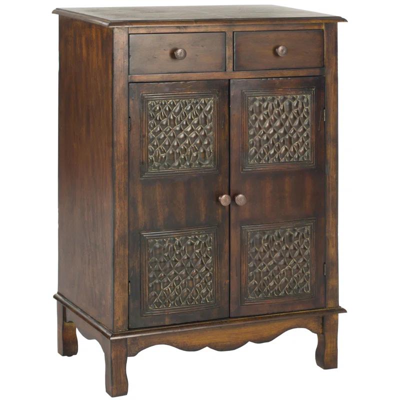 World Menagerie Evrychou Solid Wood Accent Cabinet