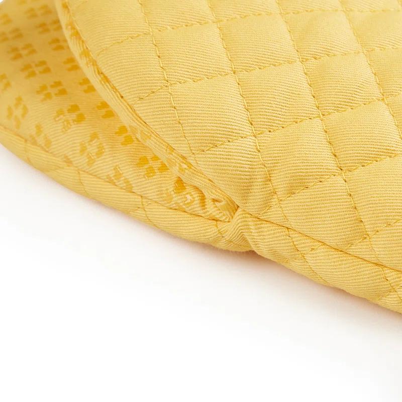 KitchenAid 2pk Cotton Asteroid Mini Oven Mitts Yellow: Heat Resistant, Machine Washable, Crosshatch Pattern