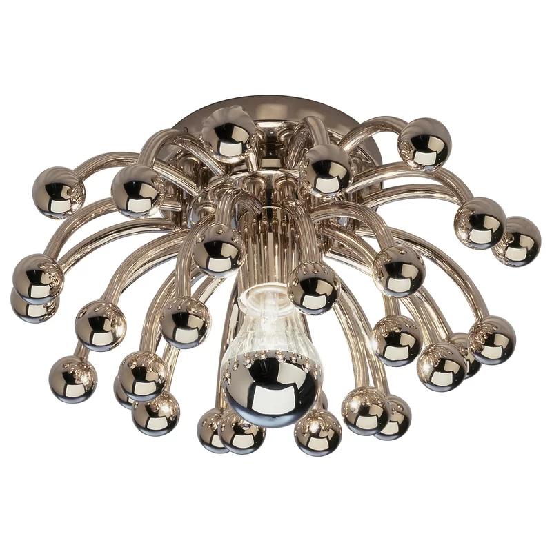 Polished Nickel Anemone 13" Flush Mount/Wall Sconce