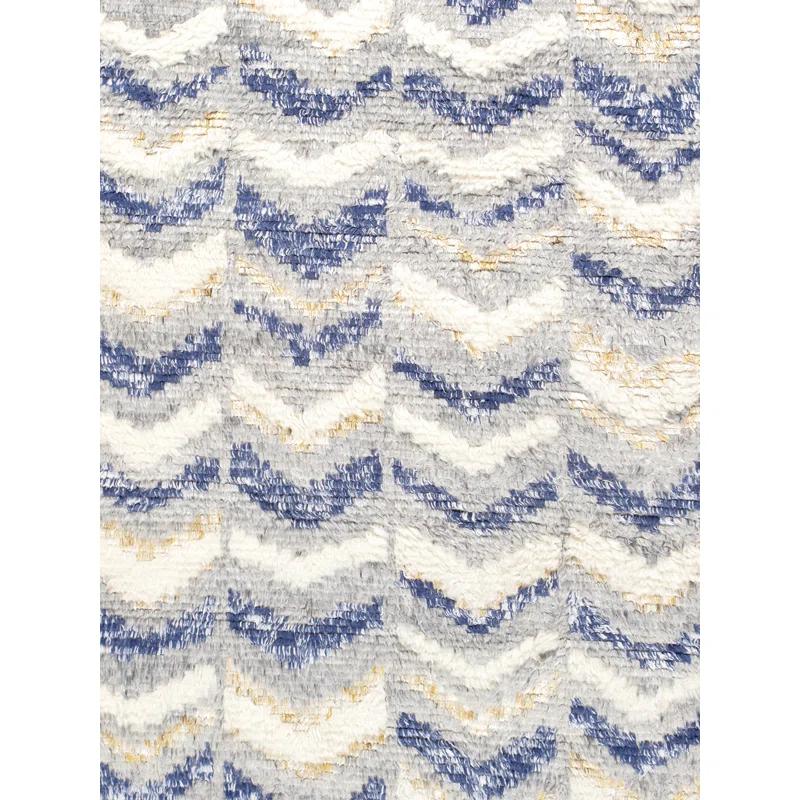 Pasargad Casablanca Moroccan Hand Knotted Wool Chevron Rug