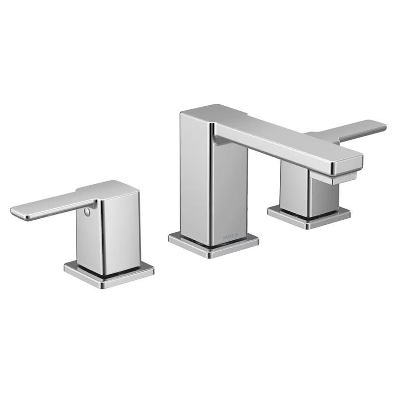 Contemporary Brushed Nickel 16" Widespread Bathroom Faucet