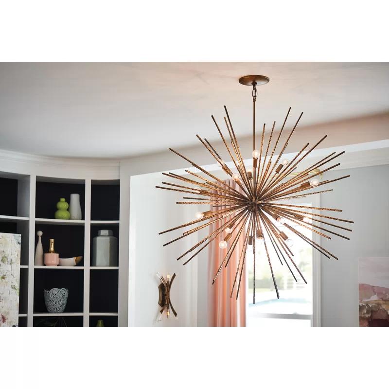 Tryst Burnished Gold 16-Light Sputnik Chandelier