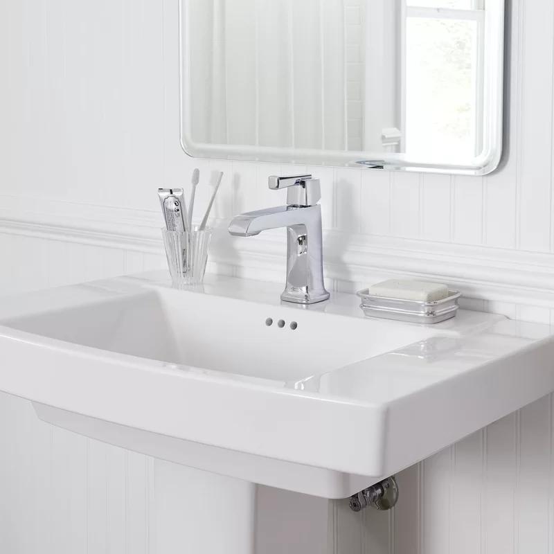 Manhattan Bridge Inspired Polished Chrome Single-Handle Bathroom Faucet