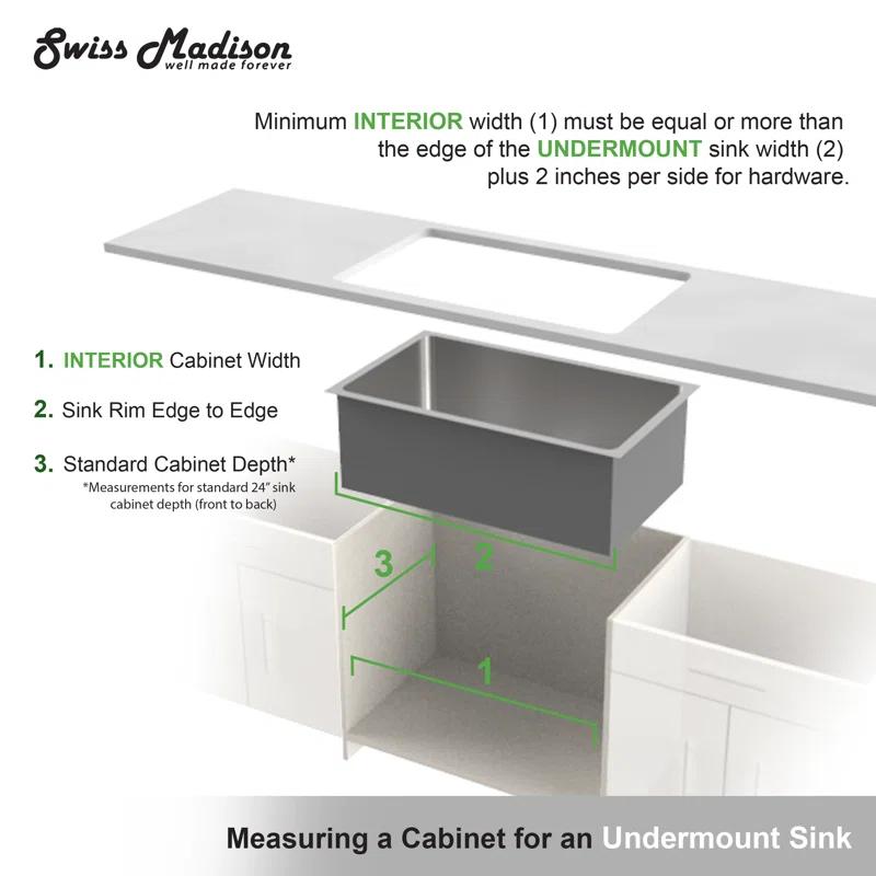 Tourner 26 x 18 Stainless Steel, Single Basin, Undermount Kitchen Sink