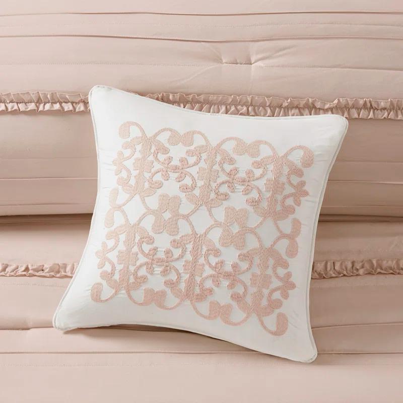 Madison Park Celeste 5 Piece Microfiber Ruffled Comforter Set