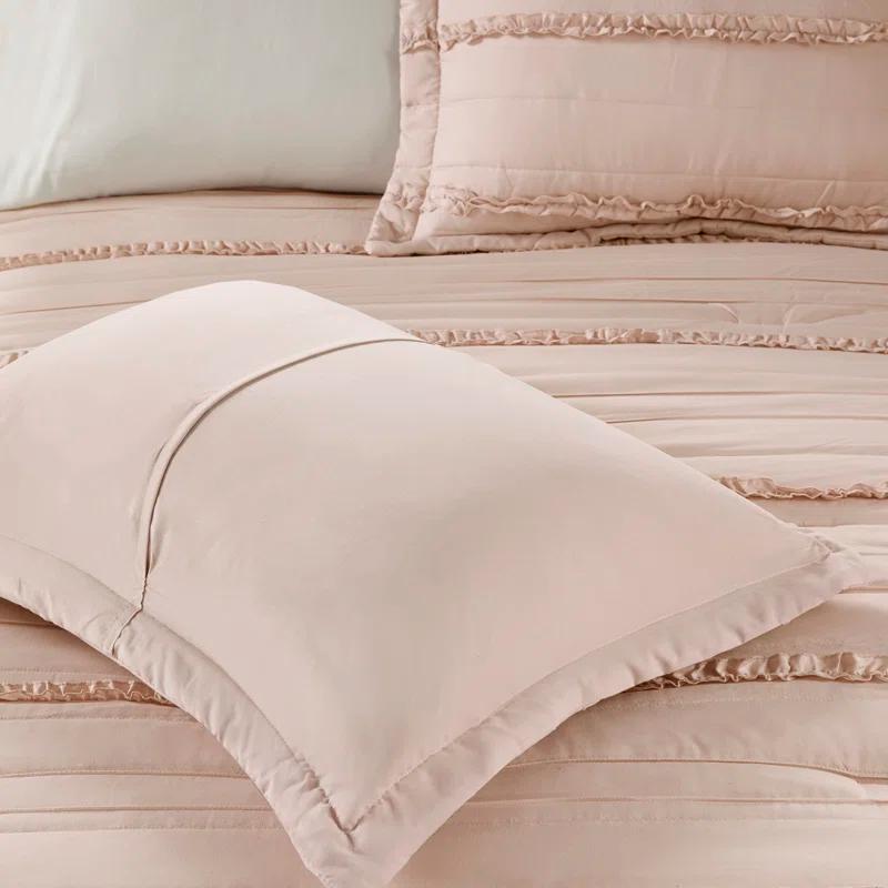 Celeste 5 Piece Microfiber Ruffled Comforter Set