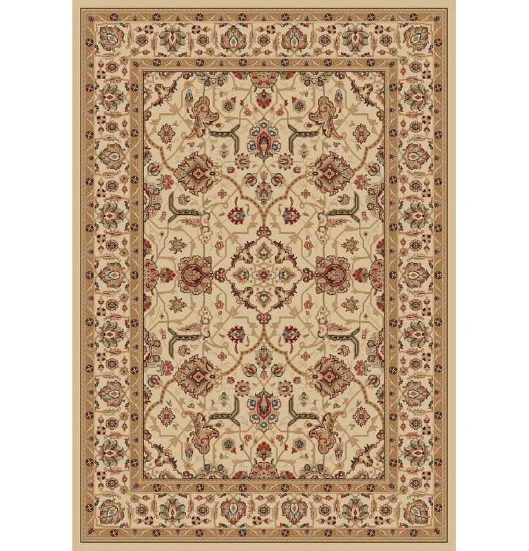 Creme Elegance Synthetic Hand-Knotted Area Rug, 5'3"x7'6"