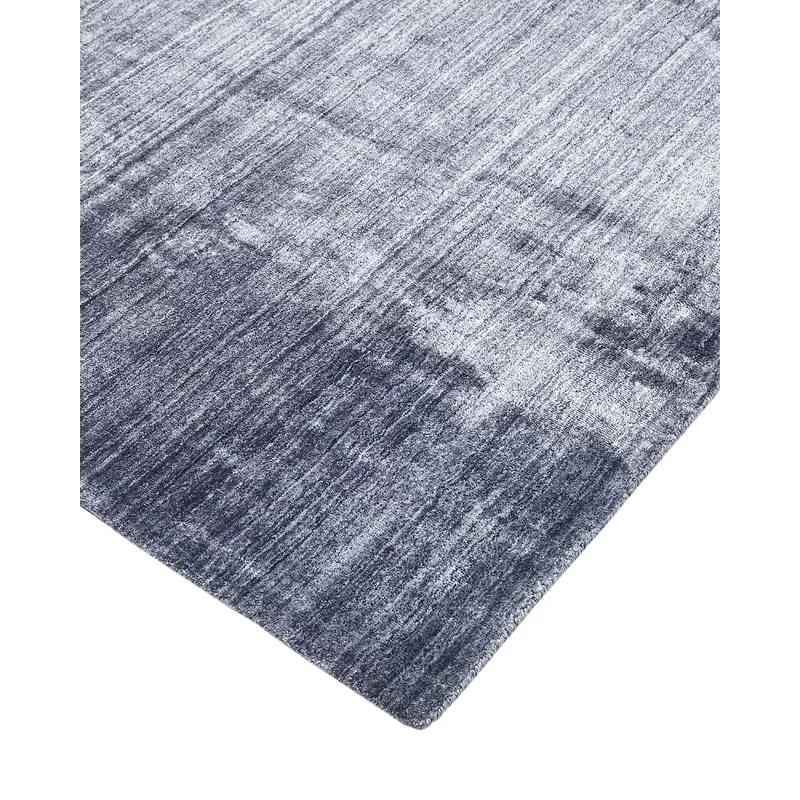 Harbor Stripe Hand-Knotted Denim Wool-Blend 8' x 10' Rug