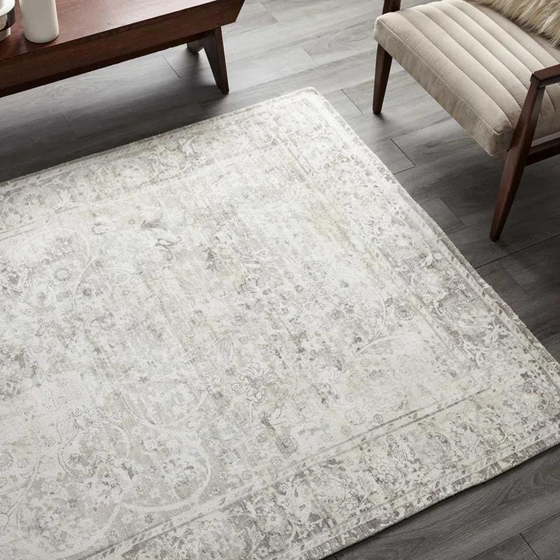Wellington Hand Knotted Silk Oriental Area Rug in Mist