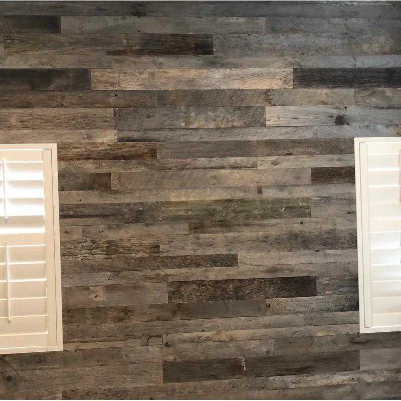 Vintage Timber Grey Reclaimed Plank Decorative Wall Paneling