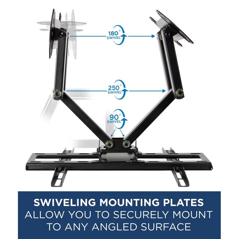 Mount-it Black Corner Mount for Holds up to 66 lbs