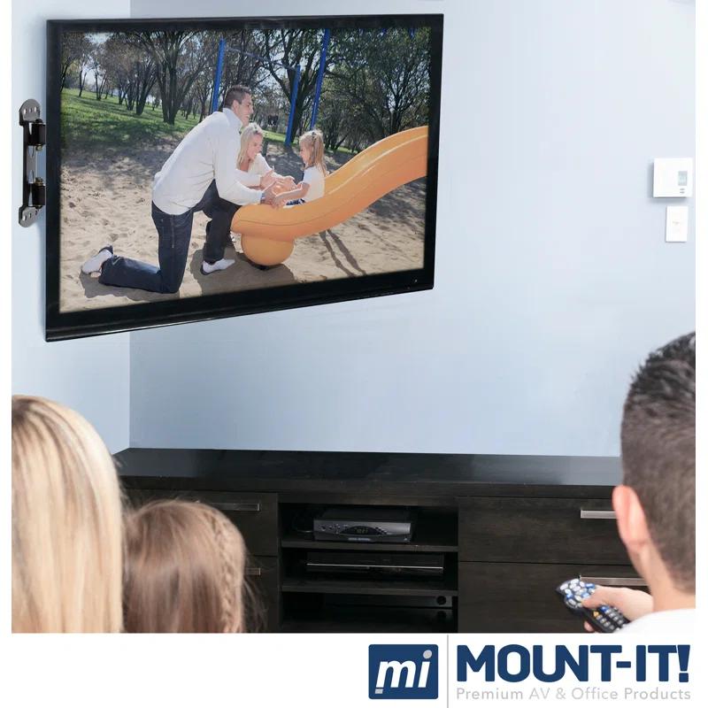 Mount-it Black Corner Mount for Holds up to 66 lbs