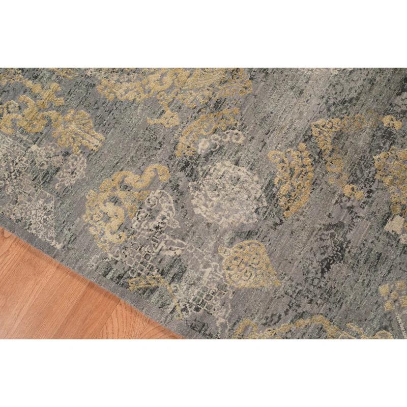 AMER Rugs Pearl Hand-Knotted Silver Sand Area Rug | Perigold