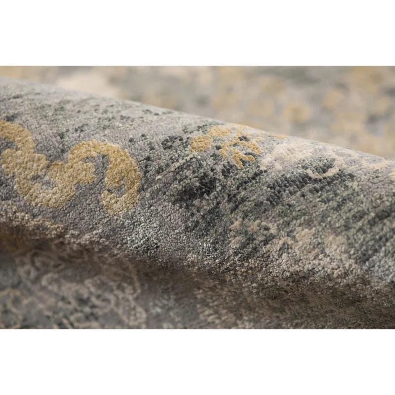 AMER Rugs Pearl Hand-Knotted Silver Sand Area Rug | Perigold