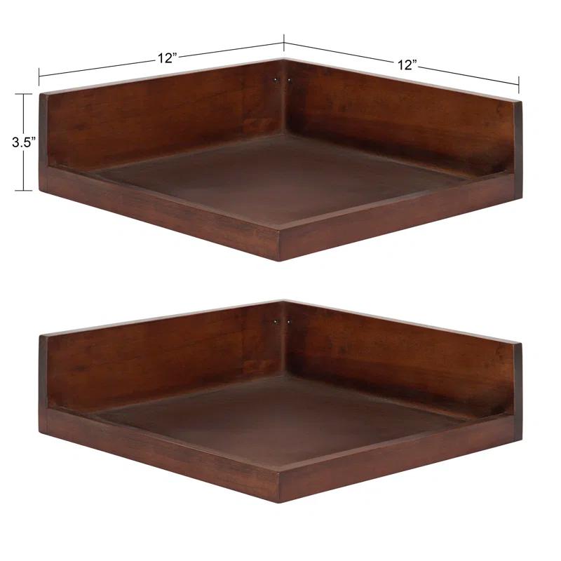 Latitude Run® Kinta 2 Piece Square Accent Shelf (Set of 2)