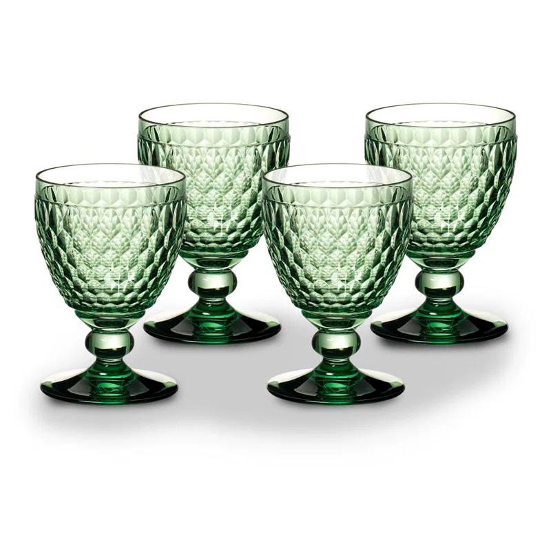 Villeroy & Boch Boston Colored Lead Free Crystal Goblet Set
