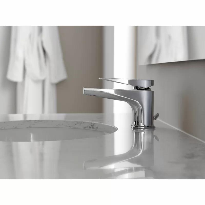 Chrome Modern Single Handle Bathroom Faucet