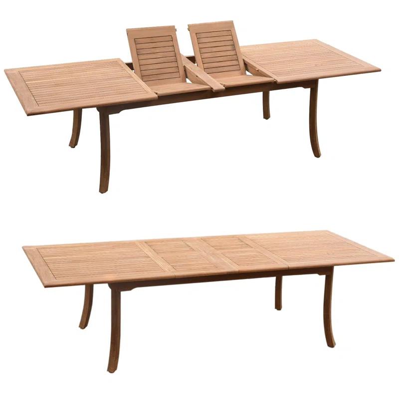 Wholesale Teak 13-Piece Patio Dining Set, Table & Lua Stacking Chairs Grade-A Teak