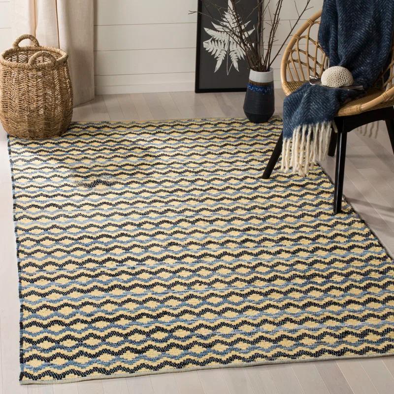 Annia Hand Woven Cotton Geometric Rug