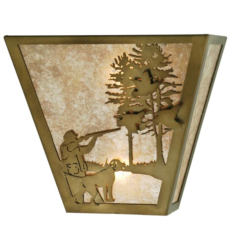 Rustic Lodge Flush Mounted Sconce