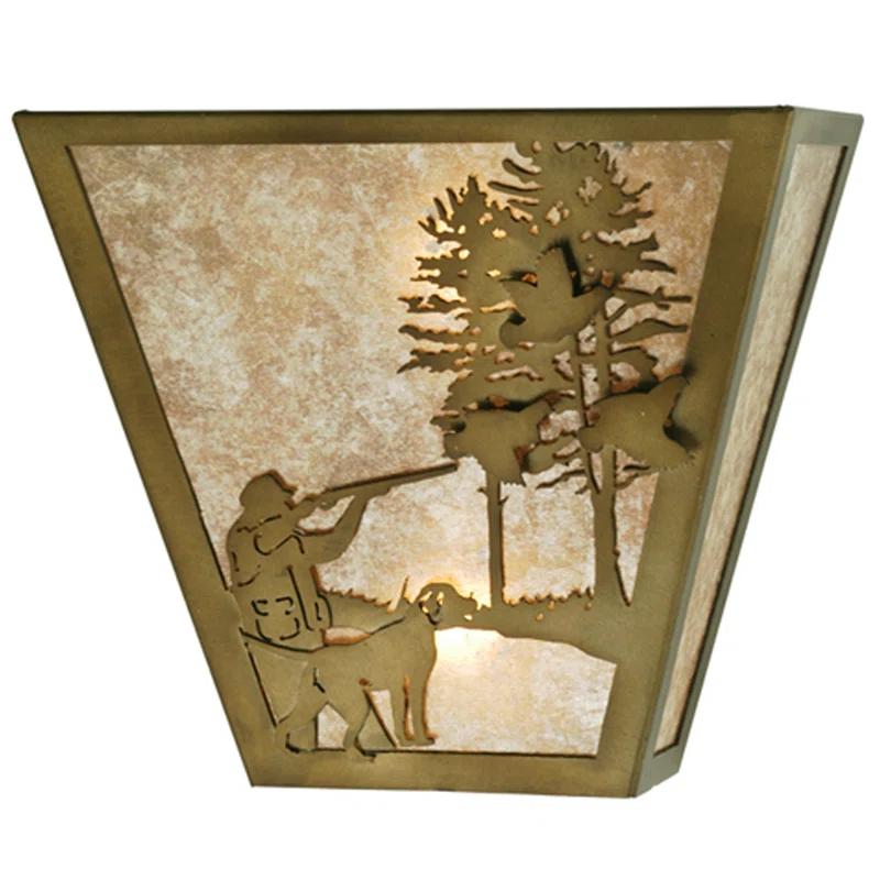 Rustic Lodge Flush Mounted Sconce