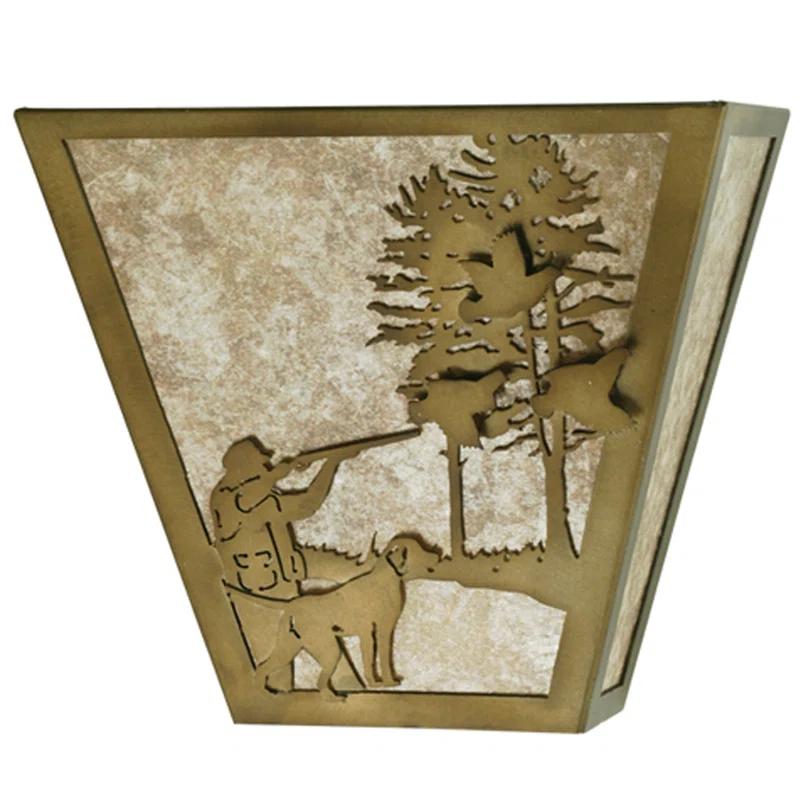 Rustic Lodge Flush Mounted Sconce