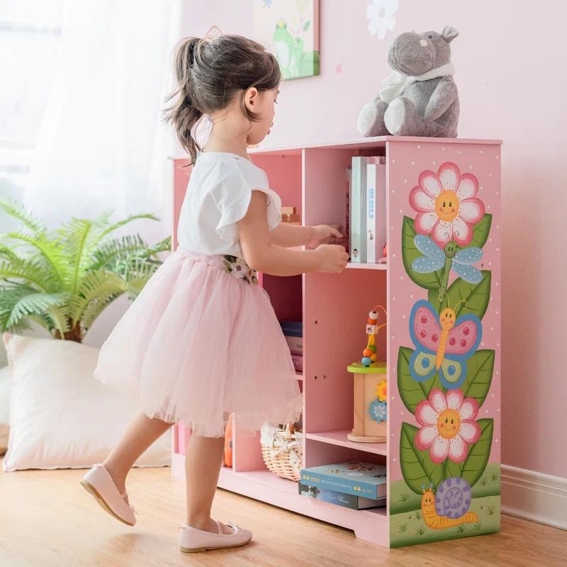 Teamson Kids Magic Garden 31.5" H x 35.5" W Cube Bookcase