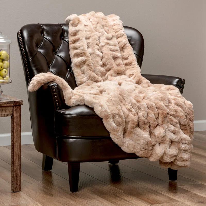 Chanasya Faux Fur Throw
