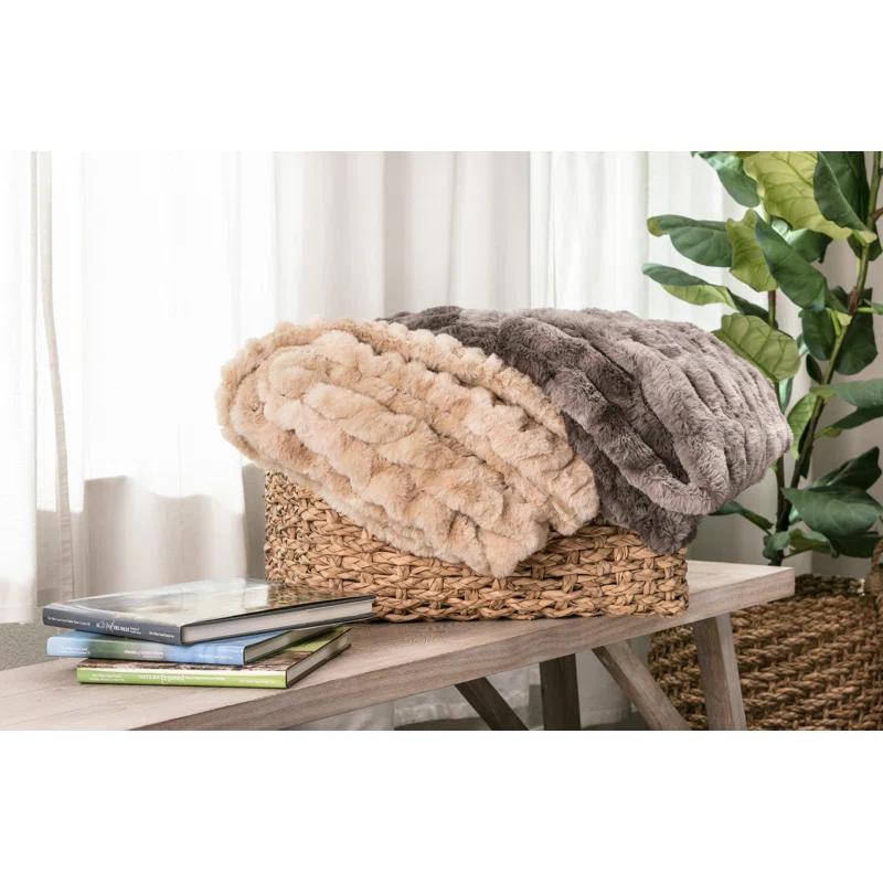 Chanasya Faux Fur Throw