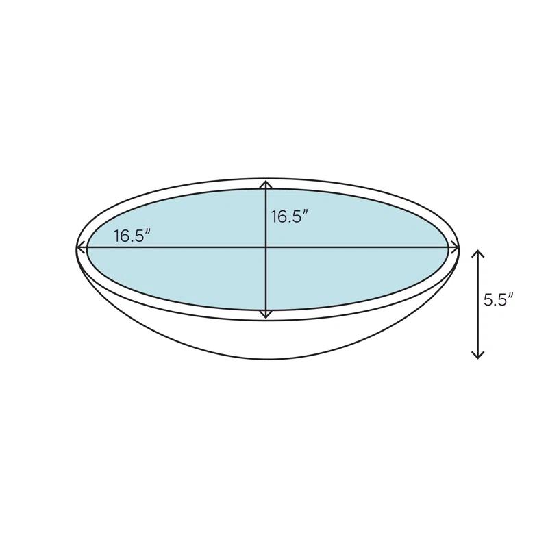 ANZZI Spirito 16.5'' Tempered Glass Circular Bathroom Sink with Faucet